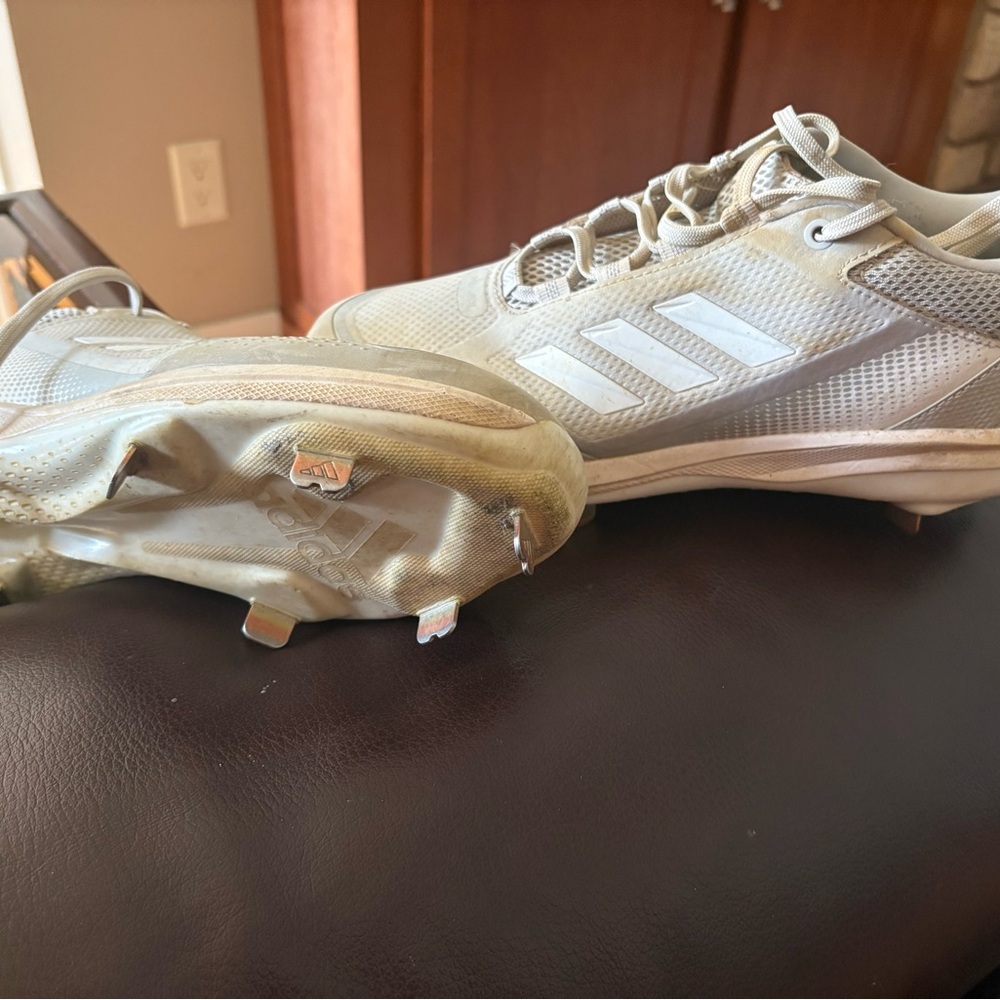 Adidas Men's White Athletic Cleats